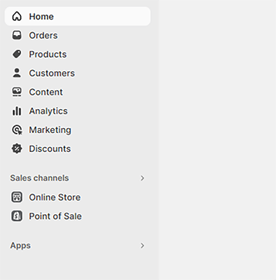 getting started navigation bar