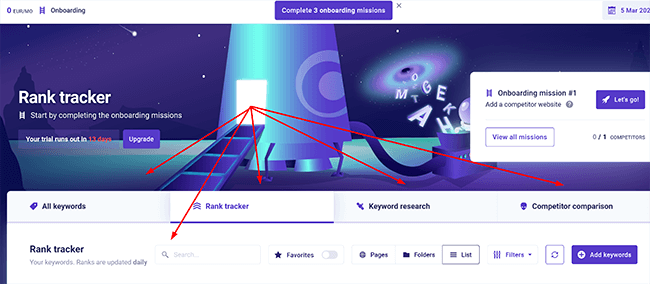 Getting Started - Rank tracker