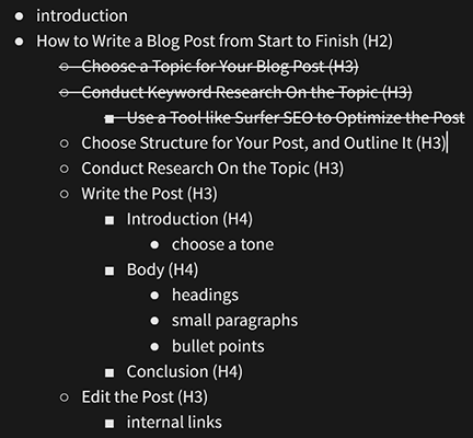 google docs outline