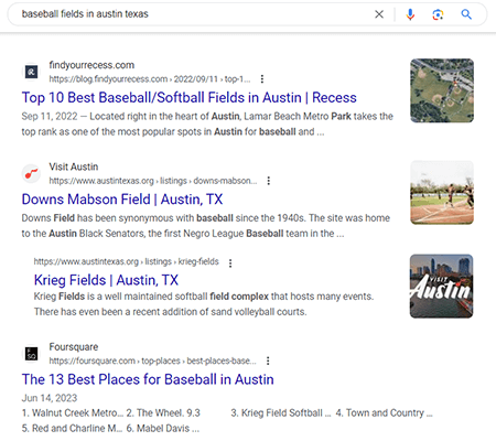google local keywords