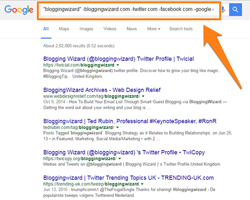 Google Search Brand Name