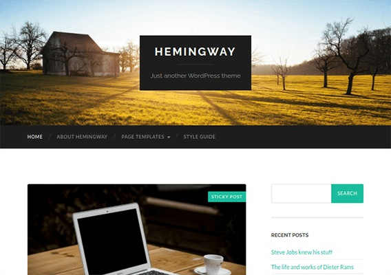 hemingway wordpress theme