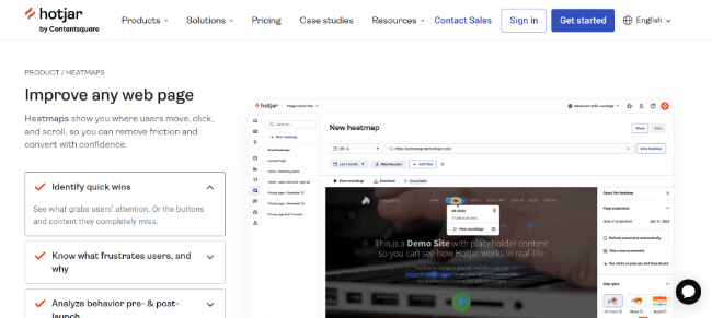 hotjar heatmap software