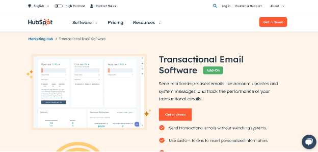 HubSpot Transactional Email Add-On