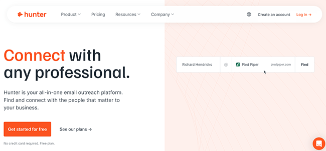 Hunter Influencer Homepage