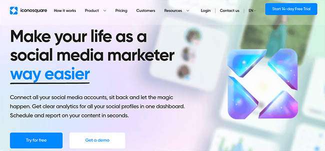 Iconosquare Homepage