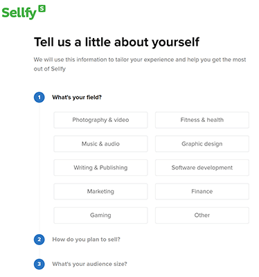 Information about digital shop on sellfy