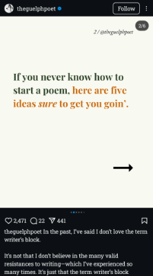 instagram theguelphpoet carousel tutorial