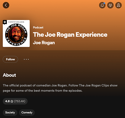 joe rogan experience spotify