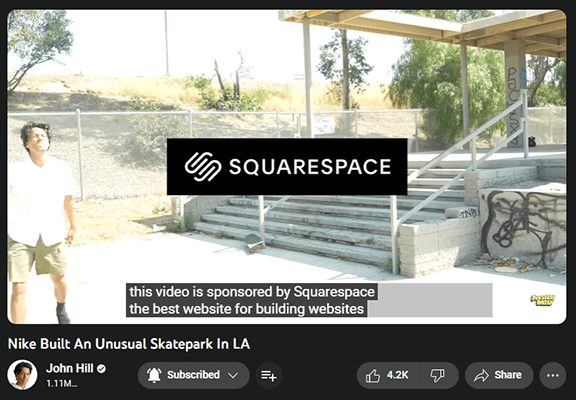 john hill squarespace sponsorship