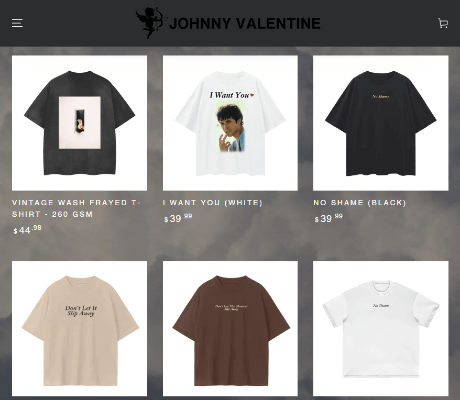 johnny valentine merch