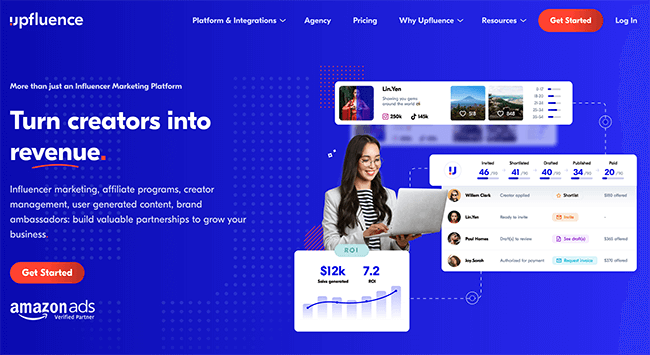 Join an influencer marketing platform - Upfluence