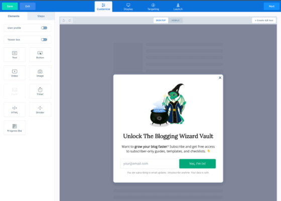keep your opt in forms short and sweet convertbox