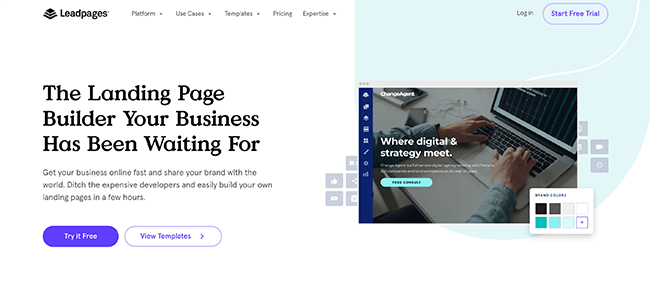 Leadpages Homepage - Landing pages