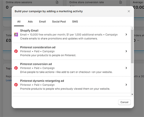 marketing create campaign
