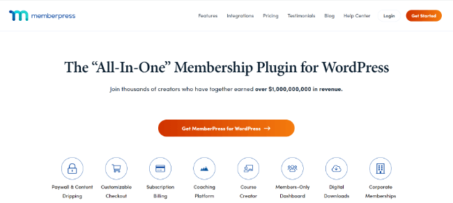 Memberpress Homepage