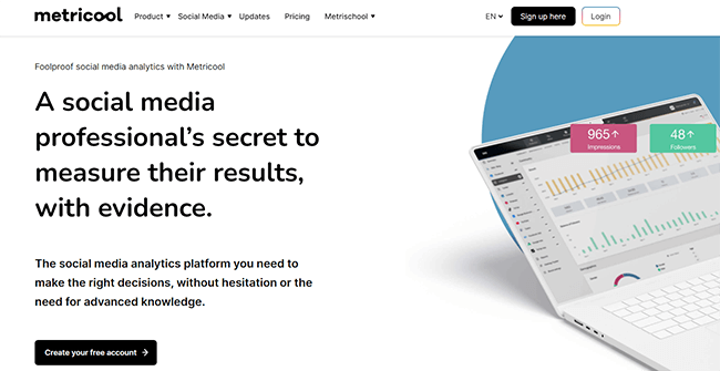 Metricool analytics tools