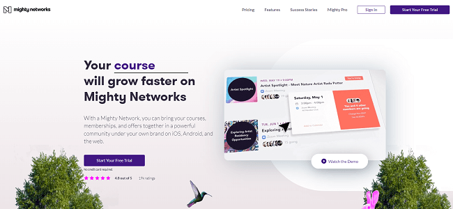 Mighty Networks Homepage