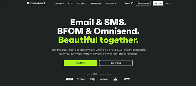 Omnisend Homepage