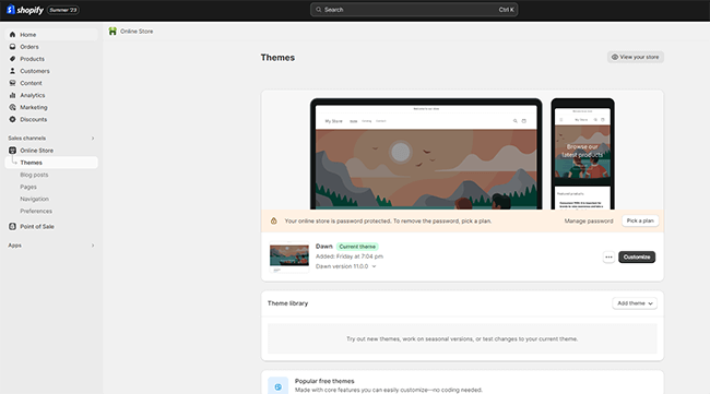 online store create product