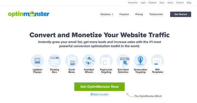 optinmonster homepage