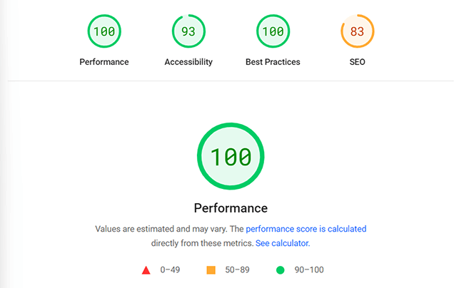 pagespeed insights desktop rocket