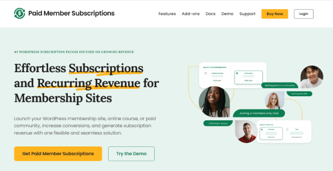 Paid Member Subscriptions Homepage