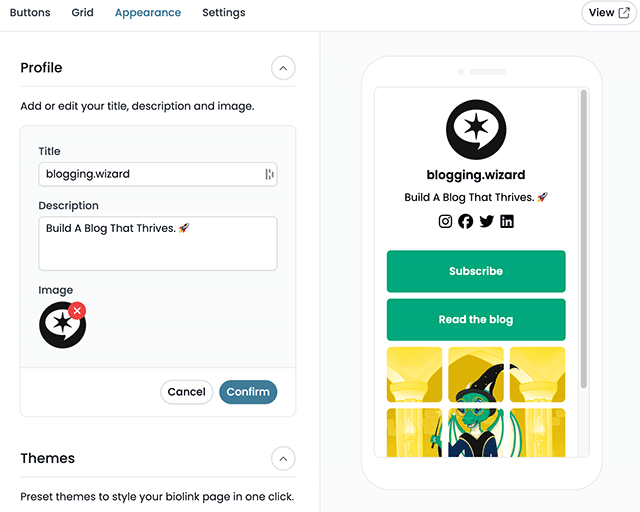 Pallyy Bio Link Tool