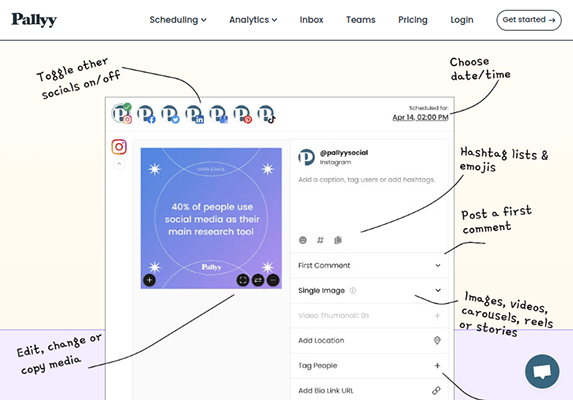 pallyy instagram scheduling