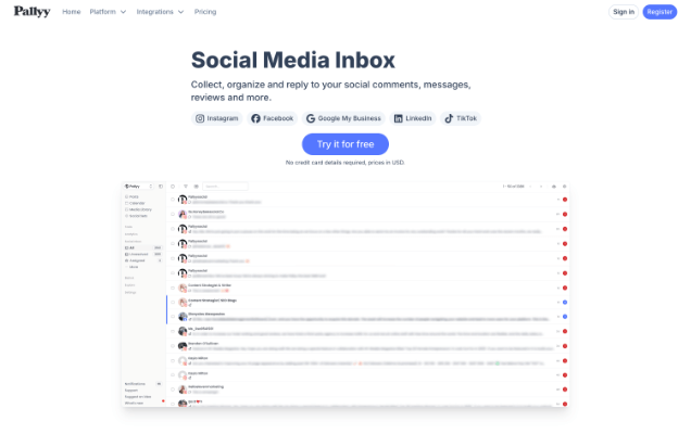pallyy social media inbox
