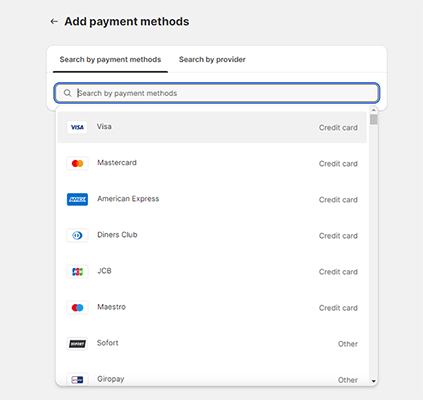 payments method