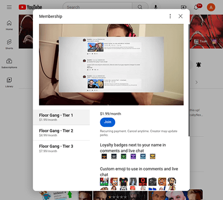 pewdiepie youtube channel membership