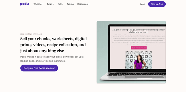 Podia Digital Homepage
