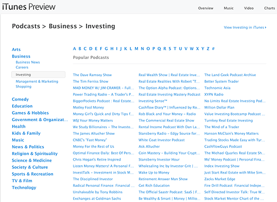 Popular Podcast iTunes