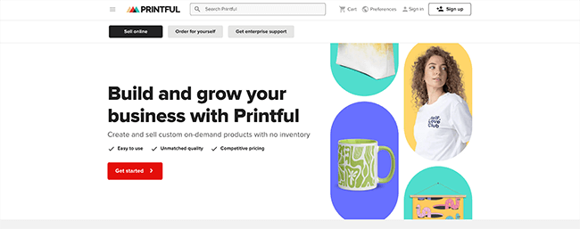 Printful Homepage