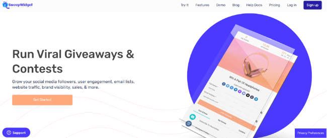promote your videos sweepwidget