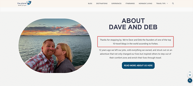 Provide social proof - Forbes Ranking