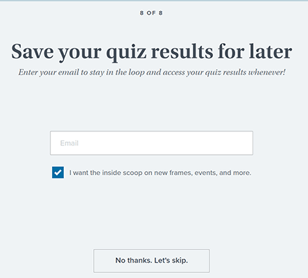 quiz opt in page