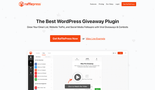 RafflePress Homepage