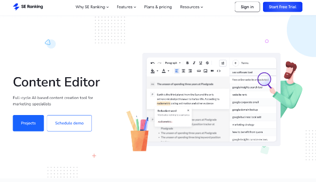 se ranking content editor homepage