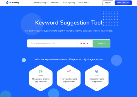 se ranking keyword suggestion tool