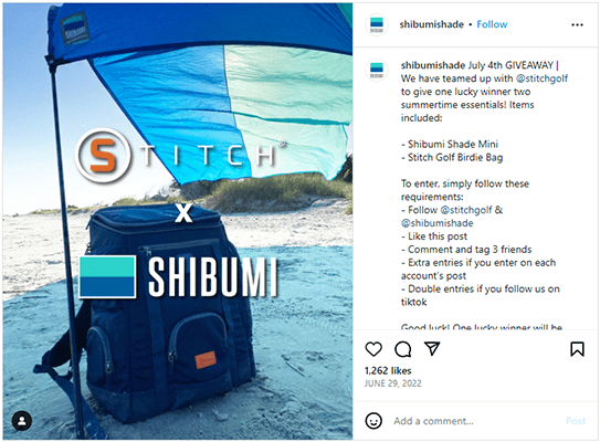 seasonal giveaway example