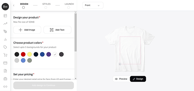 sell merch on your channel