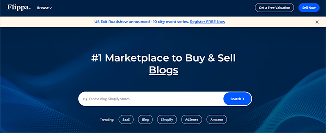 sell your blog flippa