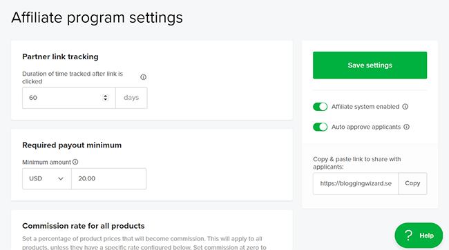 Sellfy - affiliate program