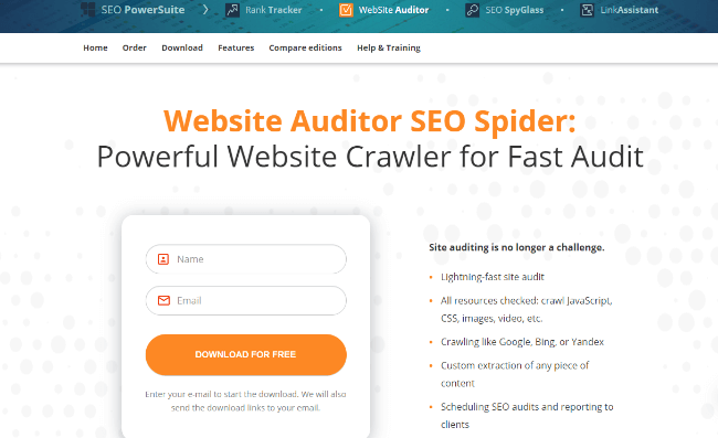 SEO Powersuite Website Auditor