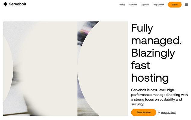 Servebolt Homepage