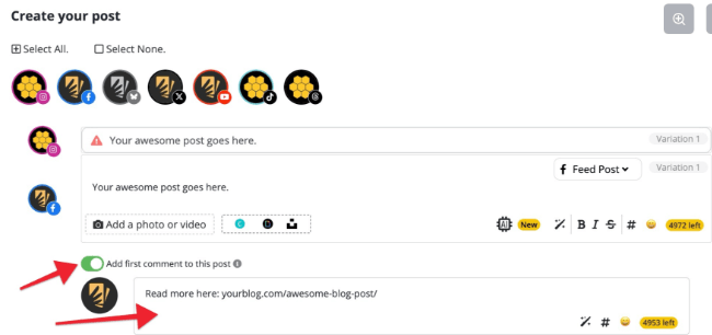 share posts on facebook schedule posts