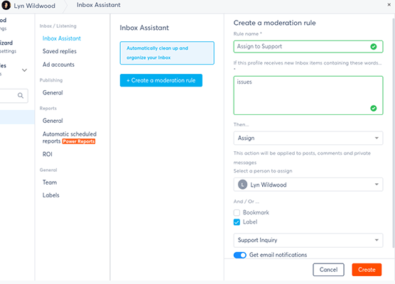 Social media inbox - inbox assistant