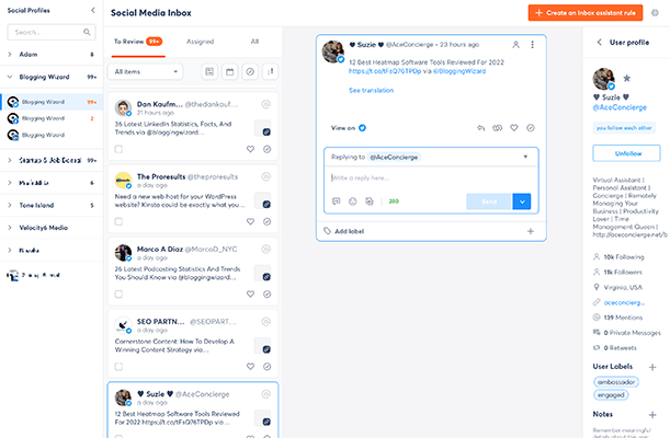Social media inbox - new social inbox